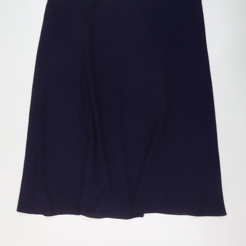 Marks and Spencer Womens Blue Polyester A-Line Skirt Size 20