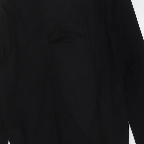 Topshop Womens Black Polyester Wrap Dress Size 10 V-Neck Tie