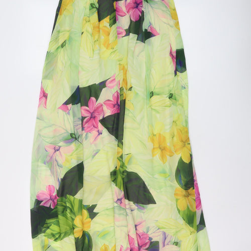 Almost Famous Womens Multicoloured Floral Viscose Maxi Size 10 Sweetheart Zip