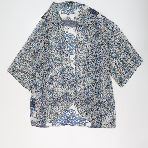 H&M Womens Blue Geometric Polyester Cover Up Size S