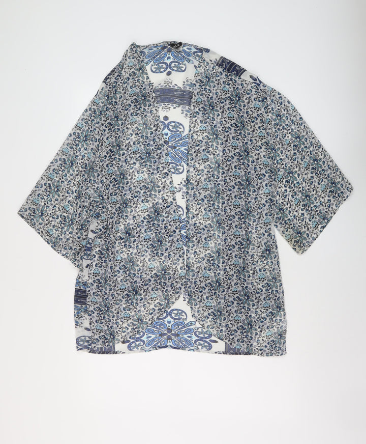 H&M Womens Blue Geometric Polyester Cover Up Size S