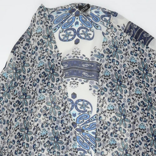 H&M Womens Blue Geometric Polyester Cover Up Size S