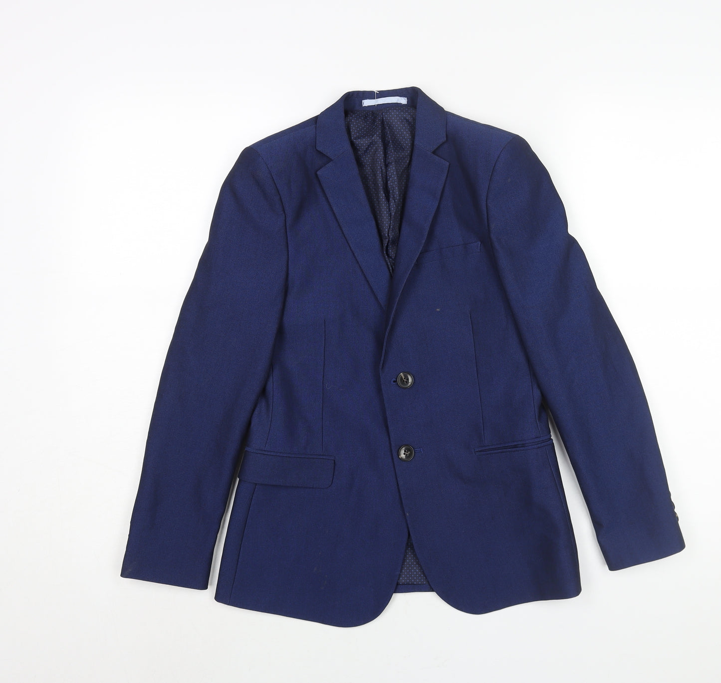 Marks and Spencer Boys Blue Jacket Blazer Size 10-11 Years Button - Suit Jacket