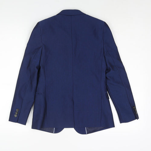 Marks and Spencer Boys Blue Jacket Blazer Size 10-11 Years Button - Suit Jacket