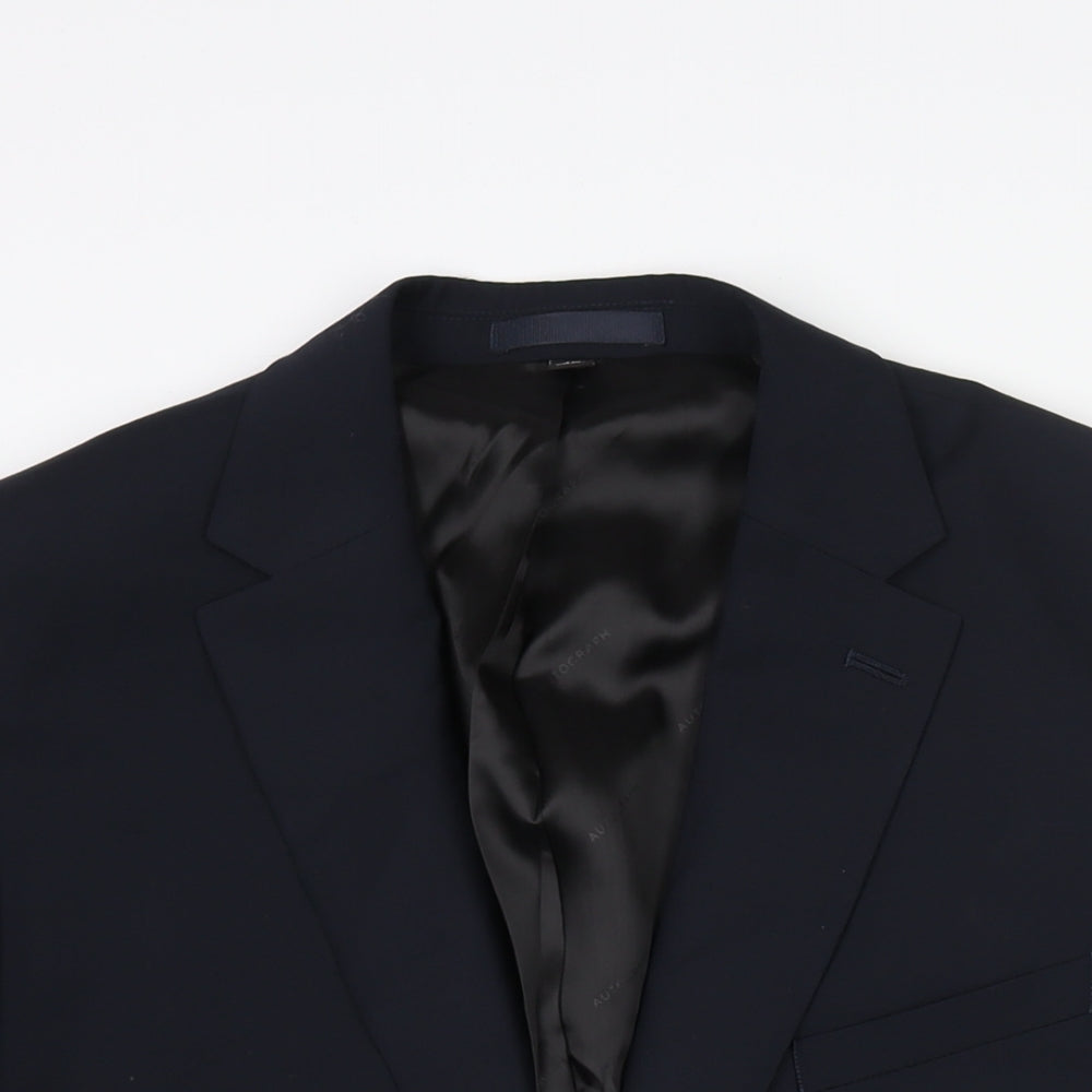 Autograph Mens Blue Wool Jacket Suit Jacket Size 44 Regular