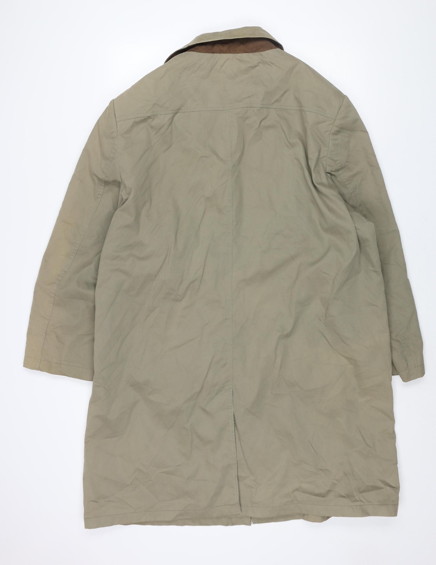 Peter Christian Mens Beige Trench Coat Coat Size XL Button