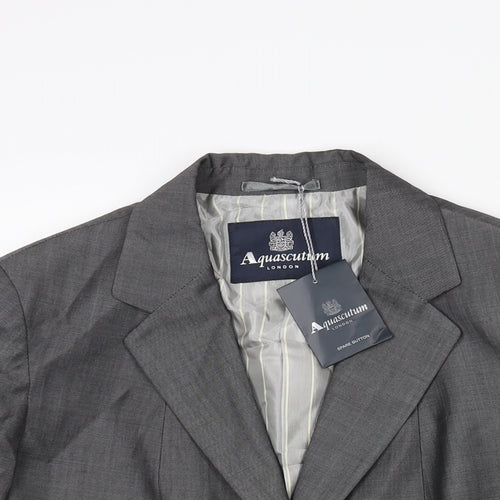 Aquascutum Womens Grey Wool Jacket Suit Jacket Size M - Estimated Size