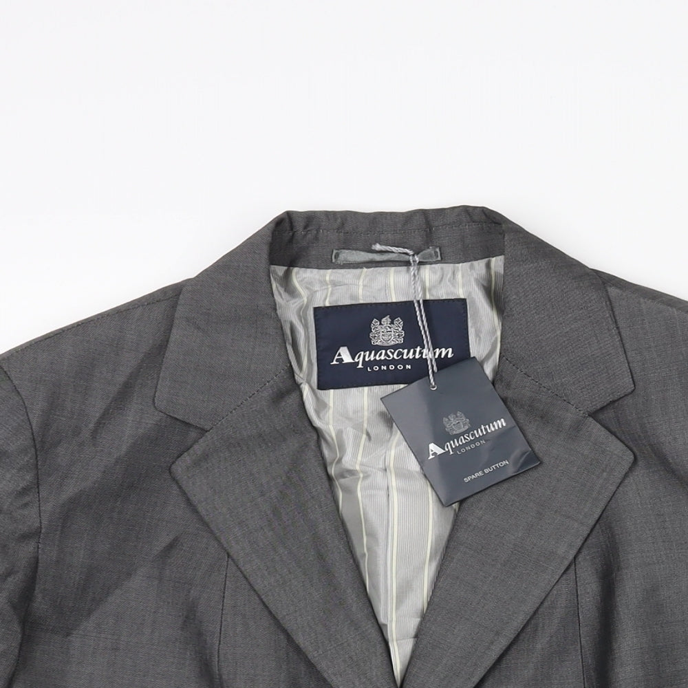 Aquascutum Womens Grey Wool Jacket Suit Jacket Size M - Estimated Size