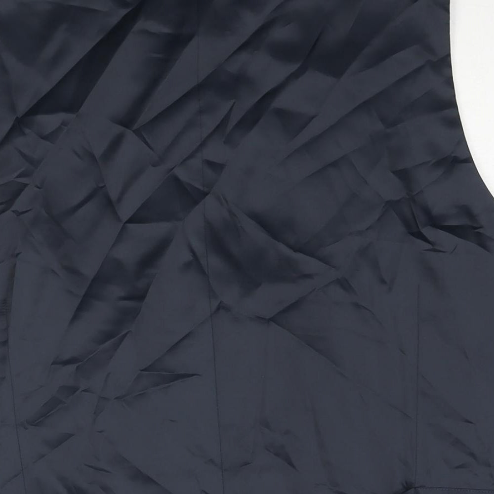 Marks and Spencer Mens Blue Polyester Jacket Suit Waistcoat Size 46 Regular