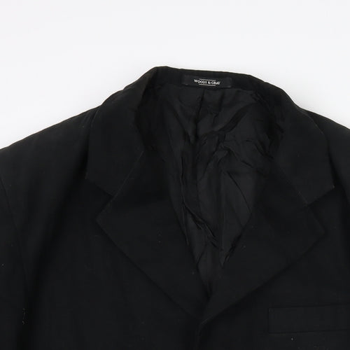 Woods & Gray Mens Black Jacket Blazer Size 40 Button