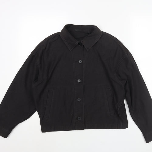 Uniqlo Womens Black Jacket Size L Button