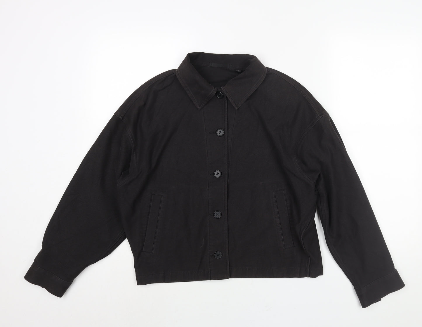 Uniqlo Womens Black Jacket Size L Button