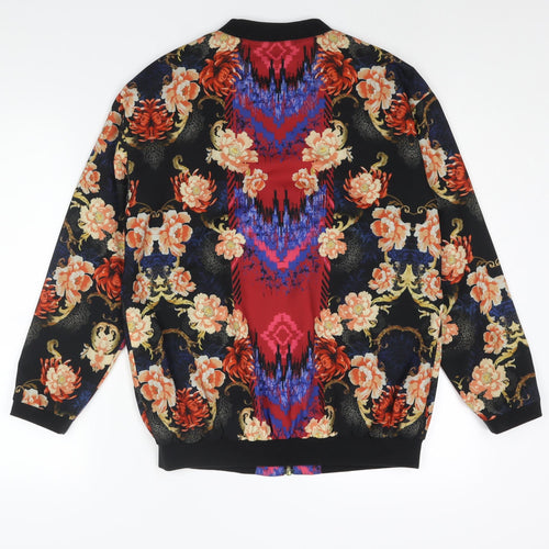 Oliver Bonas Womens Multicoloured Geometric Bomber Jacket Jacket Size 8 Zip