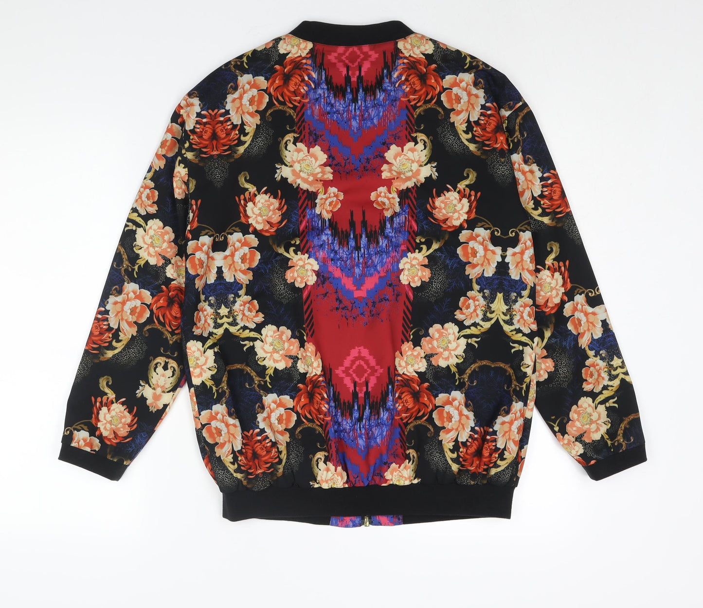 Oliver Bonas Womens Multicoloured Geometric Bomber Jacket Jacket Size 8 Zip