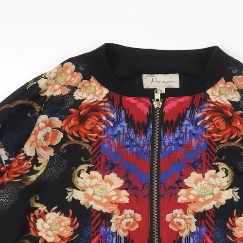 Oliver Bonas Womens Multicoloured Geometric Bomber Jacket Jacket Size 8 Zip