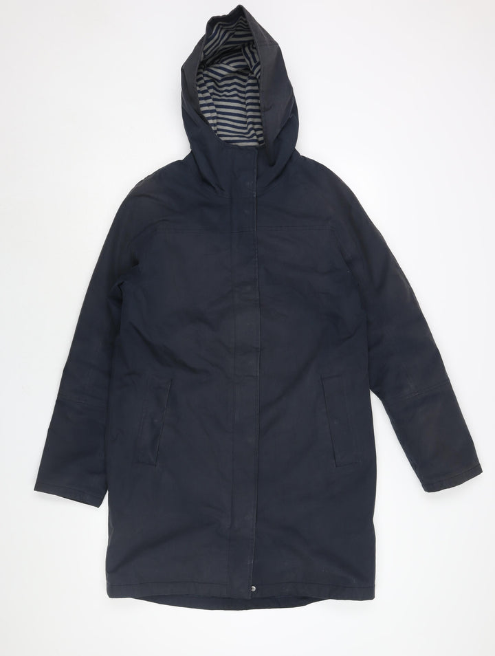 Seasalf Womens Blue Rain Coat Coat Size 8 Zip - Waterproof Breathable
