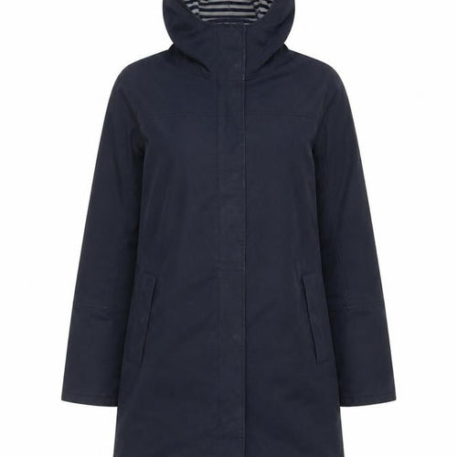 Seasalf Womens Blue Rain Coat Coat Size 8 Zip - Waterproof Breathable