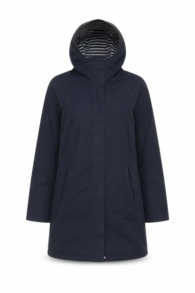Seasalf Womens Blue Rain Coat Coat Size 8 Zip - Waterproof Breathable