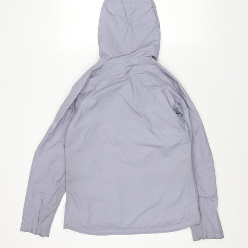 Regatta Womens Purple Rain Coat Coat Size 10 Zip - Drawstring Waterproof Logo