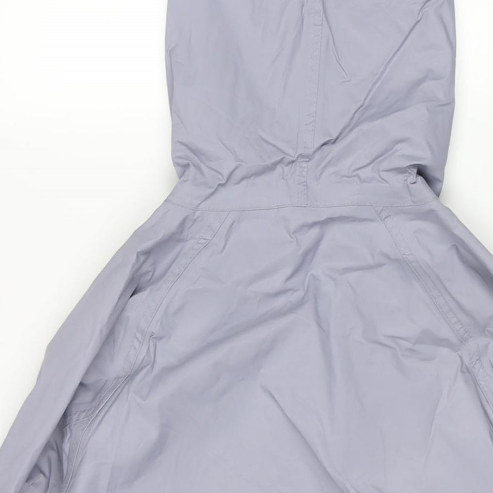 Regatta Womens Purple Rain Coat Coat Size 10 Zip - Drawstring Waterproof Logo