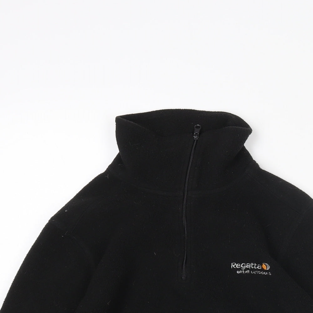 Regatta Womens Black Polyester Pullover Sweatshirt Size 8 Zip - Logo