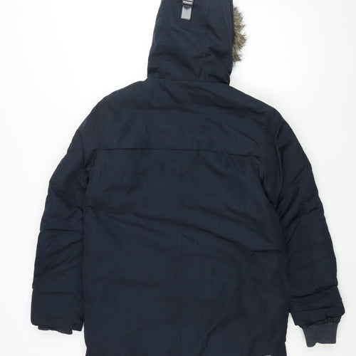 NEXT Boys Blue Parka Coat Size 13 Years Zip