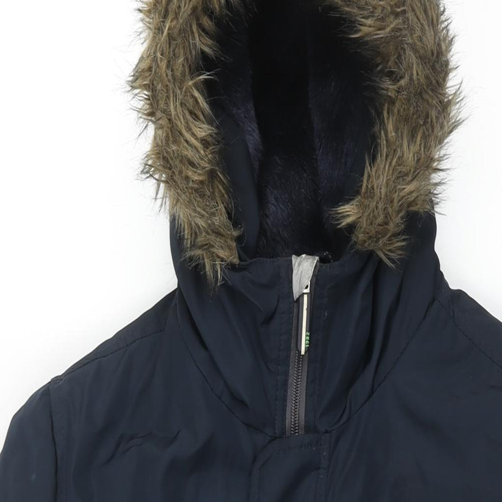 NEXT Boys Blue Parka Coat Size 13 Years Zip
