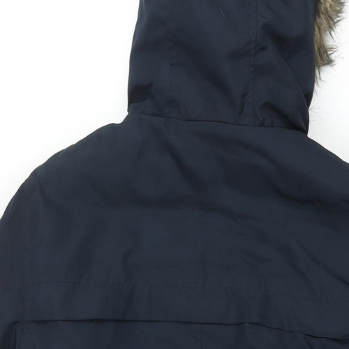 NEXT Boys Blue Parka Coat Size 13 Years Zip