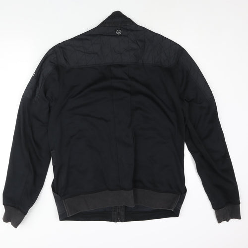 Duck & Cover Mens Black Jacket Size 2XL Zip - Pockets Logo