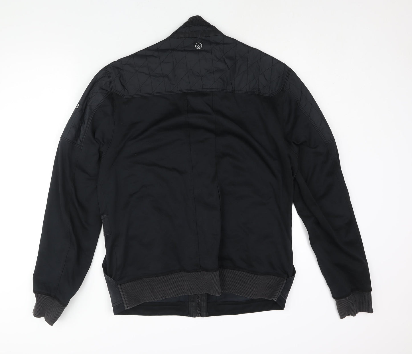 Duck & Cover Mens Black Jacket Size 2XL Zip - Pockets Logo