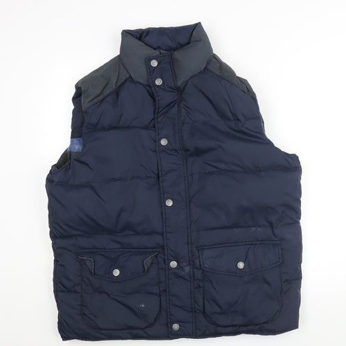 Fat Face Mens Blue Gilet Coat Size XL Zip