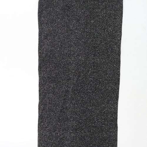Oasis Womens Black Viscose Straight & Pencil Skirt Size M - Glitter