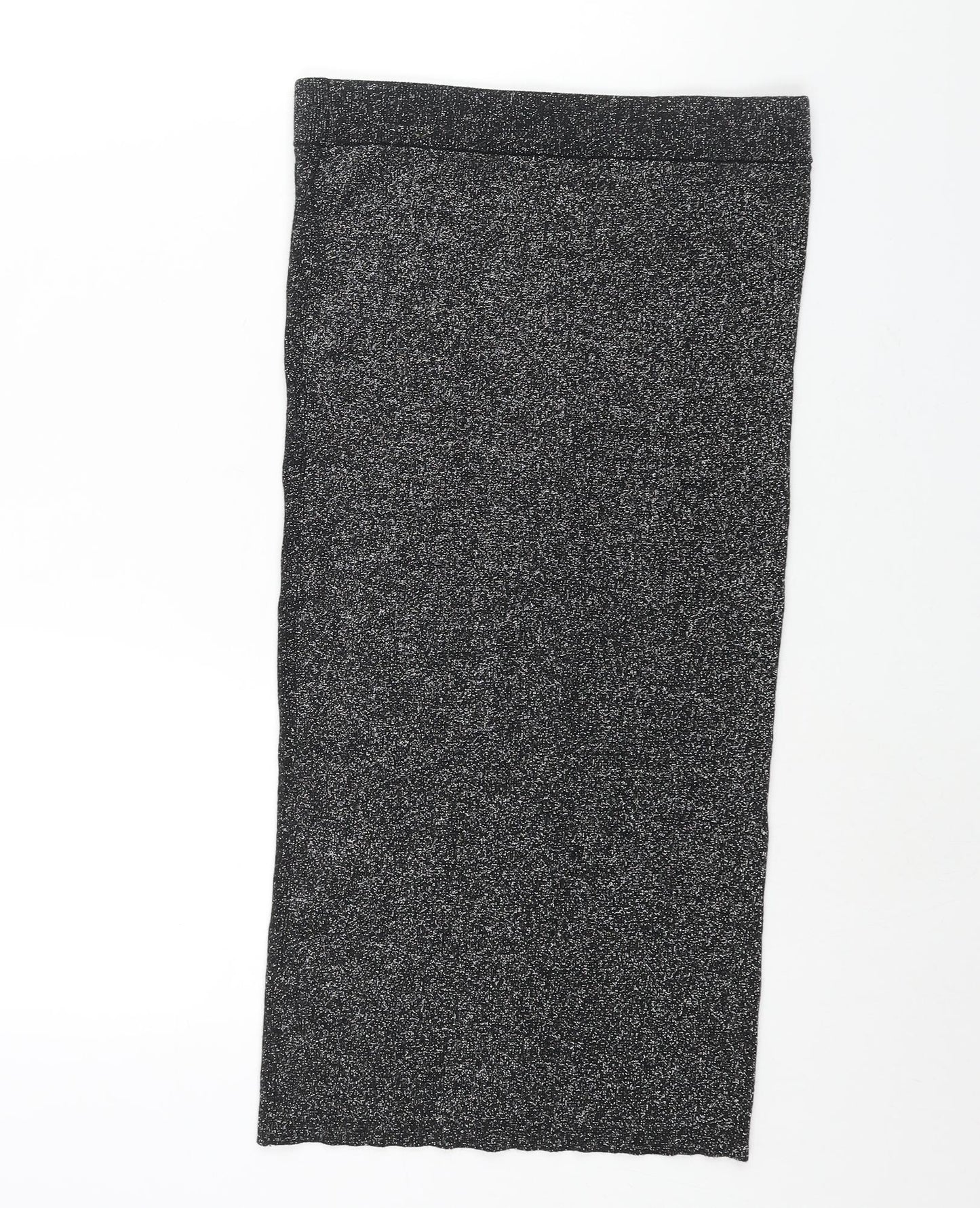 Oasis Womens Black Viscose Straight & Pencil Skirt Size M - Glitter