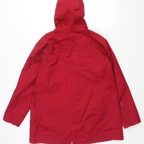 Seasalt Womens Red Rain Coat Coat Size 16 Zip - Toggle Waterproof Breathable