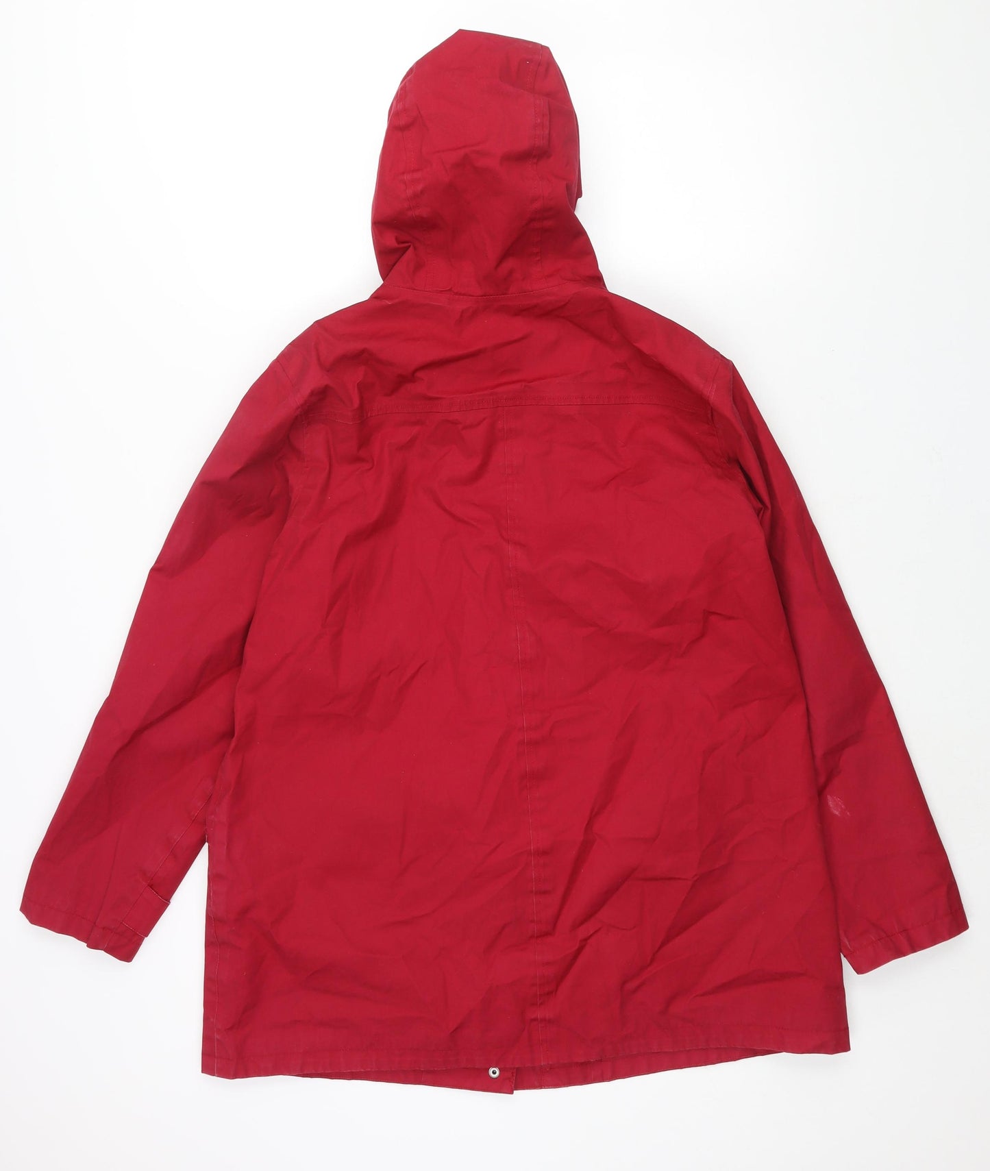 Seasalt Womens Red Rain Coat Coat Size 16 Zip - Toggle Waterproof Breathable