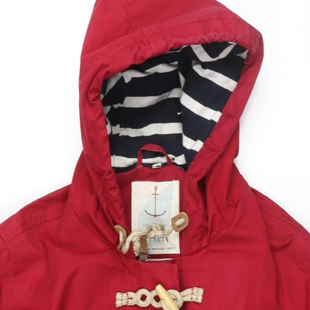 Seasalt Womens Red Rain Coat Coat Size 16 Zip - Toggle Waterproof Breathable