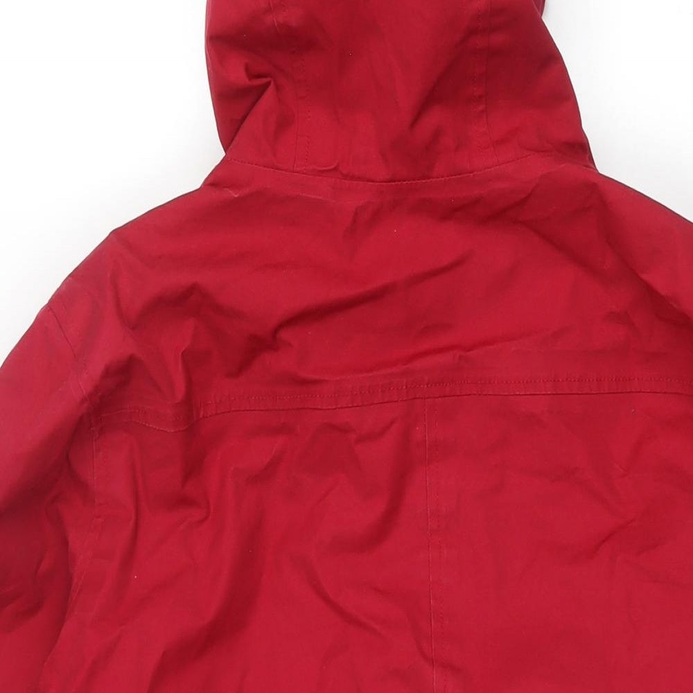 Seasalt Womens Red Rain Coat Coat Size 16 Zip - Toggle Waterproof Breathable