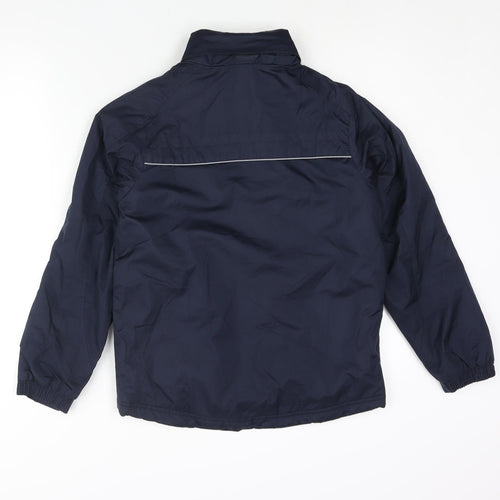 Slazenger Boys Blue Colourblock Rain Coat Coat Size 11-12 Years Zip - Logo