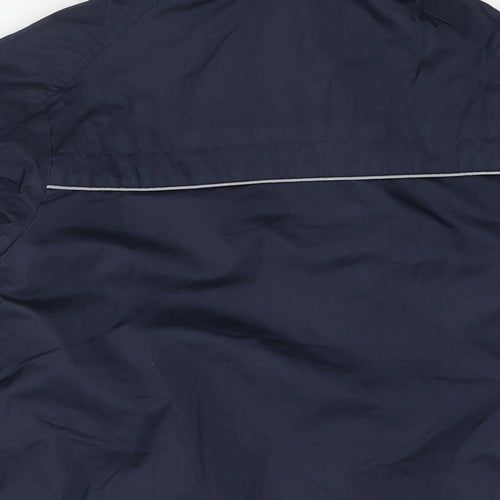 Slazenger Boys Blue Colourblock Rain Coat Coat Size 11-12 Years Zip - Logo