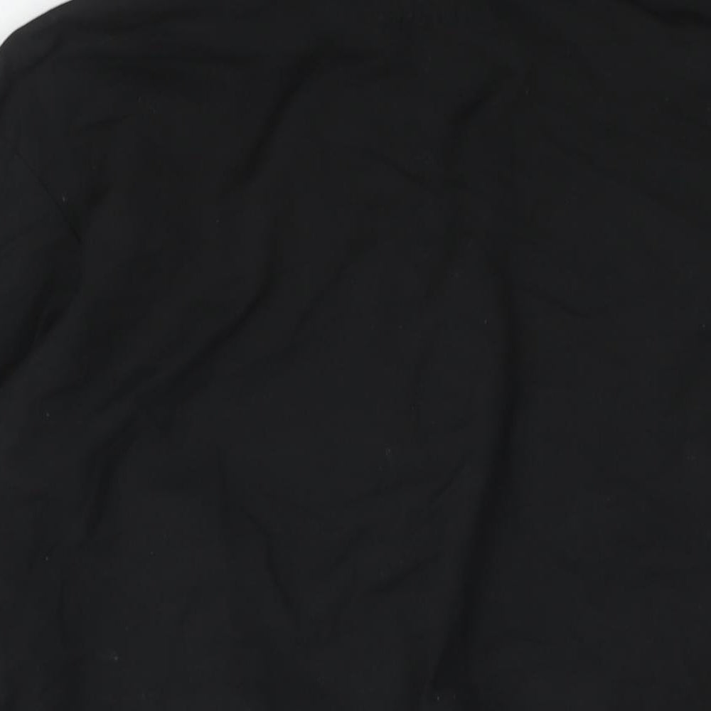 JUNK de LUXE Mens Black Bomber Jacket Jacket Size M Zip - Logo