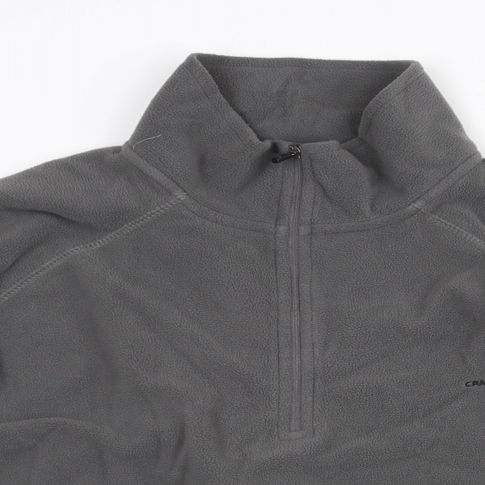 Craghoppers Mens Grey Polyester Henley Sweatshirt Size L - Logo