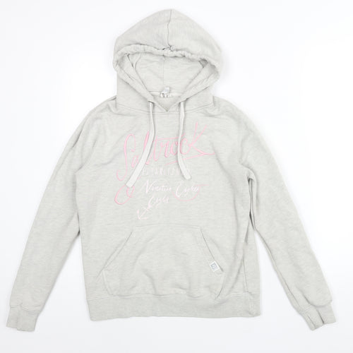 Saltrock Womens Grey Cotton Pullover Hoodie Size 10 Pullover - Logo Print