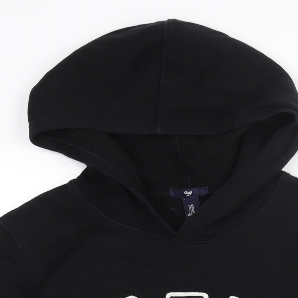 Gap Mens Black Cotton Pullover Hoodie Size M - Logo