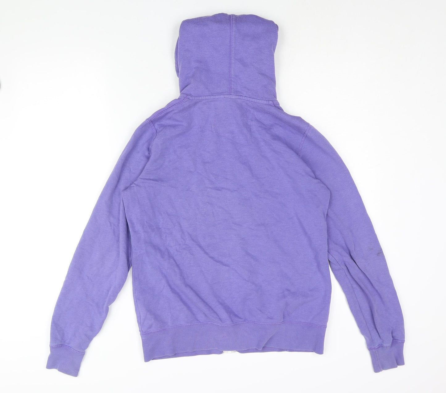 Nike Mens Purple Cotton Full Zip Hoodie Size M - Logo