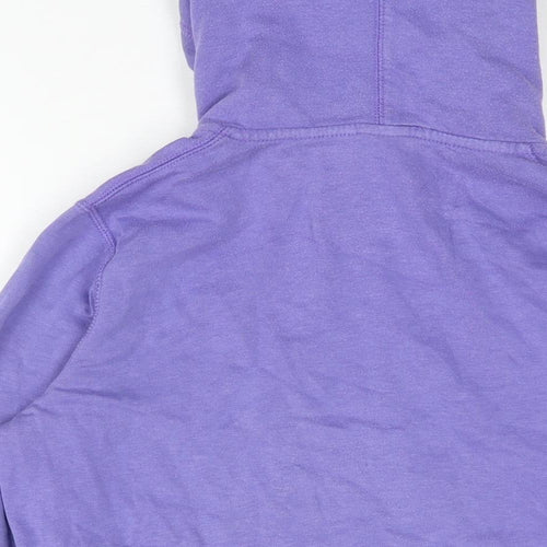 Nike Mens Purple Cotton Full Zip Hoodie Size M - Logo