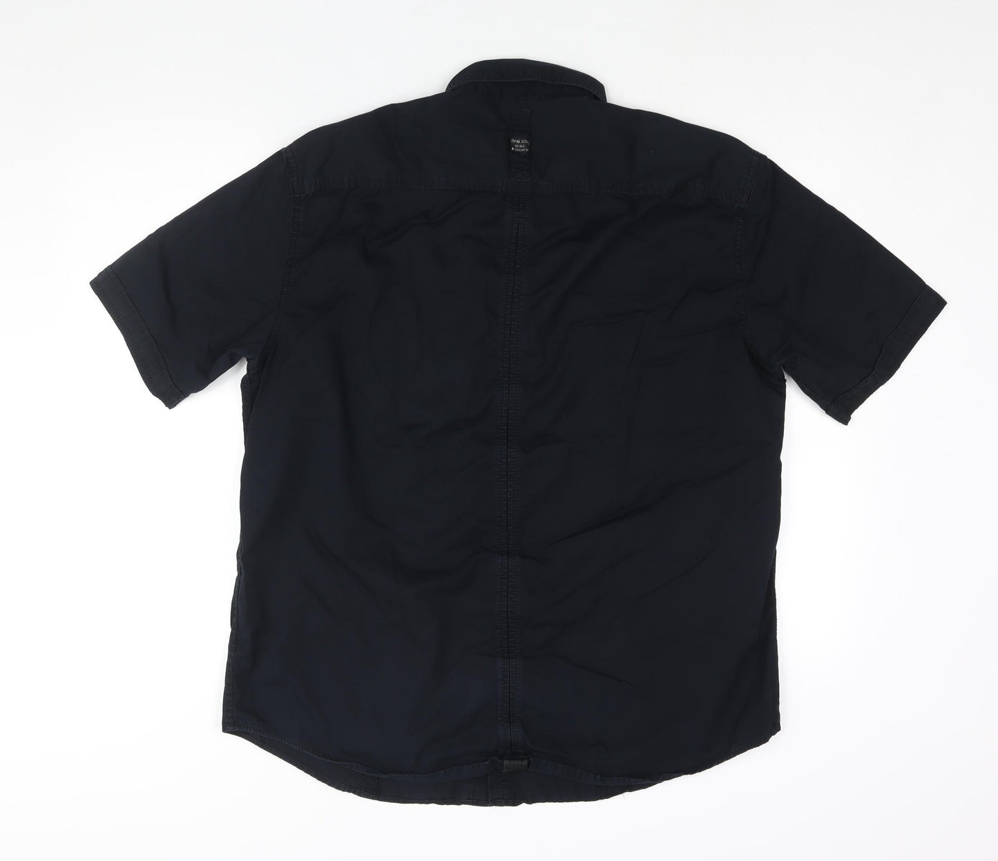 celio* Mens Blue Cotton Button-Up Size XL Collared Button