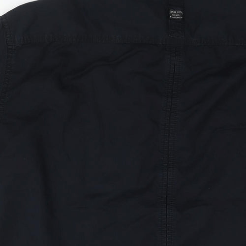 celio* Mens Blue Cotton Button-Up Size XL Collared Button