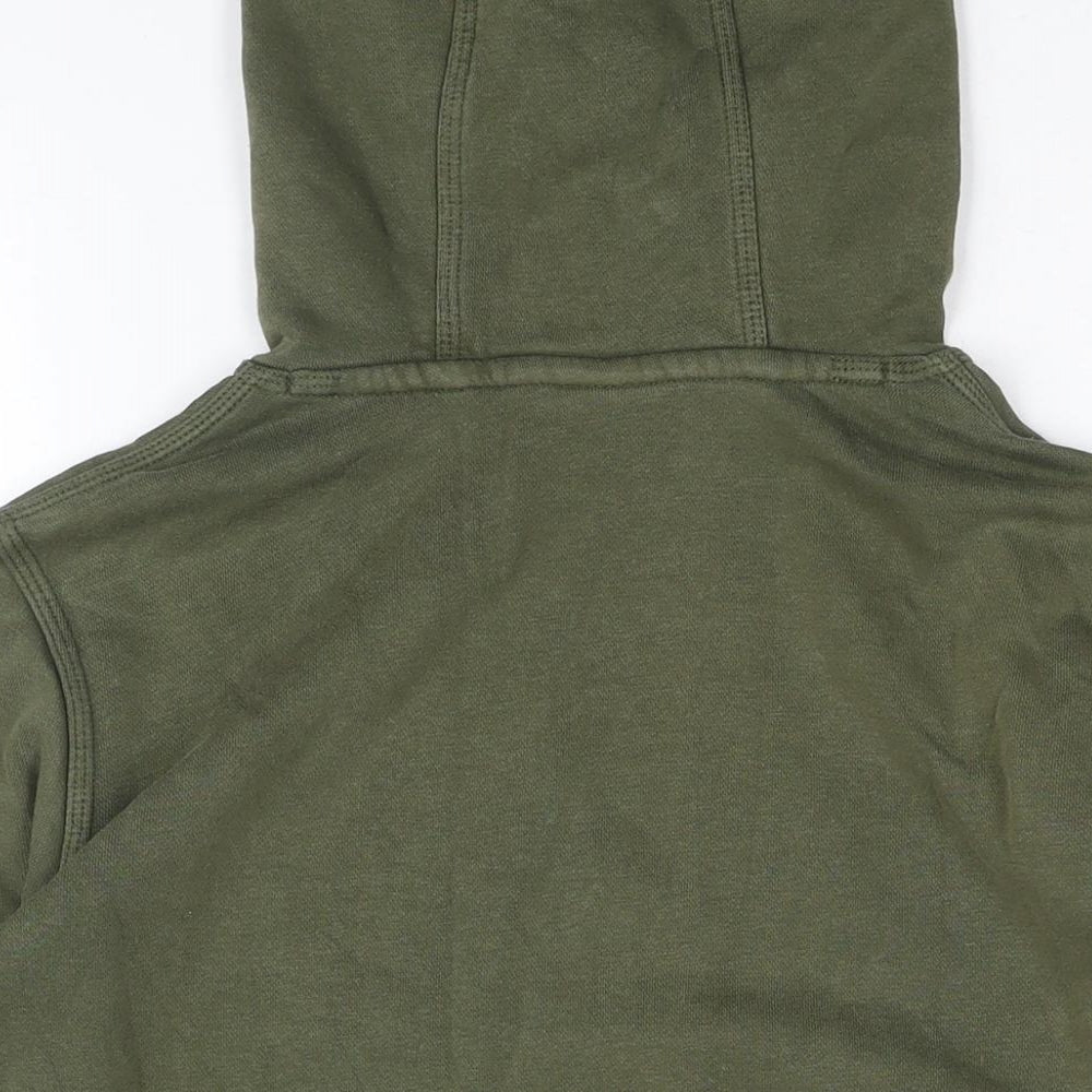 Nike Mens Green Cotton Pullover Hoodie Size M - Logo