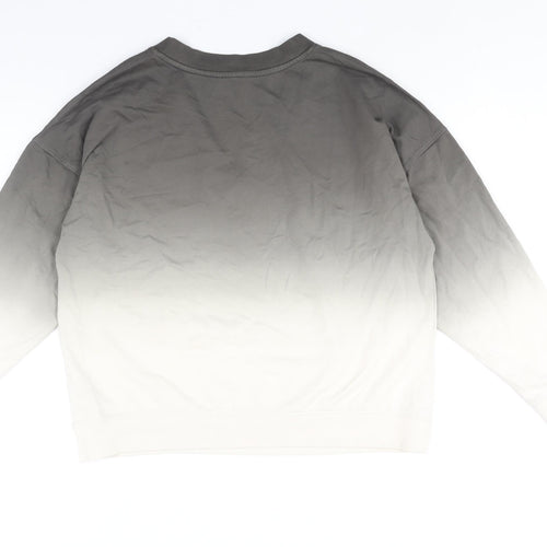 Marks and Spencer Womens Grey Cotton Pullover Sweatshirt Size XS Pullover - Ombre