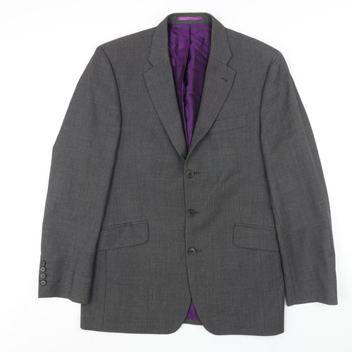 NEXT Mens Grey Wool Jacket Suit Jacket Size 40 Regular